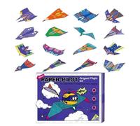 Flat Paper - 16 Patterns Creative Folding Kit | Craft Paper Sheet for Airplane | Travel, Home, Holiday, School, Family, Classroom Learning, Indoor Activities, Birthdays