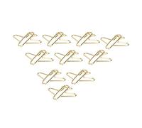 Flat Paper Clips, Pack of 100 Paper Clips Portable Rust-Proof Electroplated Gold Cute Aircraft Shape Metal Paper Clips for Office Home Use, Cute Metal Paper Clips Aircraft Shape