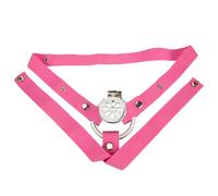 Flat Penis Cage Inverted Chastity Cage Hollow Chastity Lock with Auxiliary Belt Sex Toy Male Metal Beginner Device Penis Ring for Prevent Erection Bondage for Men（Pink-3,GZ2-40mm)