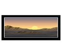 Flat Photo Frames Panoramic Picture Framers Real Wood Poster Frames Black 20cm x 100cm Acrylic Glass Wall Decoration Frames