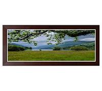 Flat Photo Frames Panoramic Picture Framers Real Wood Poster Frames Dark Oak 40cm x 100cm Acrylic Glass Wall Decoration Frames