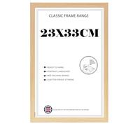 Flat Pine Poster Frame 23x33cm Lightweight Vertical & Horizontal Shatter-Proof Acrylic HD Clear Front Wall Hanging Picture Frame