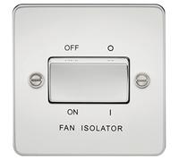 FLAT PLATE 10A 3 POLE FAN ISOLATOR SWITCH - POLISHED CHROME FP1100PC