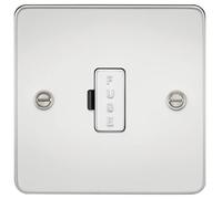 FLAT PLATE 13A FUSED SPUR UNIT - POLISHED CHROME