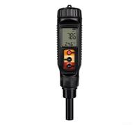 Flat Plate pH Meter for Soil Dough Water Food Skin, Digital pH Tester with LCD Display & Temp Compensation, 210mm Black Probe