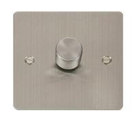 Flat Plate Stainless Steel 1 Gang 2 Way Led 100W Trailing Edge Dimmer Light Switch - Se Home