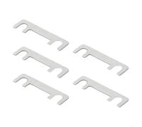 Flat Plate Type Car Fuse 32V 30A-100A, Silver Battery Fuses for Auto Electronics, Over-Current and Short-Circuit Protection, 5 Pack(80A)