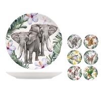 Flat Plates H&H Exotic 6 Pieces Ø26Cm In Porcelain Made In Italy