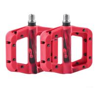 Flat Platform Pedals Nylon Wide for surface for Gravel Flat Platform | Sturdy nylon fiber, stainless steel pins, secure grip, 12.4x10.9cm size, mountain biking