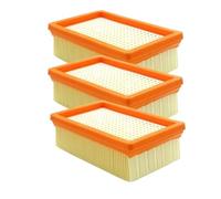 Flat-Pleated Filter Compatible with KARCHER MV4 MV5 MV MV4 MV5 MV6 WD4 WD5 WD6 Wet and Dry Vacuum Cleaner Filter Replacement Parts 3pcs