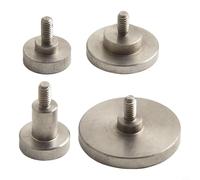 Flat Point for Dial Indicator, Compatible with Dial Thickness Gauge and Depth Gauge, M2.5 Threaded Shank, 4-Piece Set (D10*L5/D10*/D15*L5/D20*L5),(A Set（4pcs）)