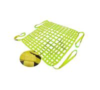Flat Polyester Elastic Cargo Netting - Safety Lifting Cargo Net, Cargo Net Hoist, Square Hole Tear Resistance Strong Load-Bearing Net, Material Handling Straps(1.5 X 1.5M/Mesh 10cm/Load 300kg)