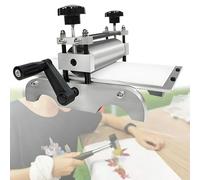 Flat Press Printing Machine, Manual Etching Machine for Printmaking, Adjustable Roller Height for Decorative Prints and Book Plates, Tabletop Design