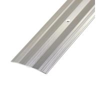 Flat Profile Threshold Ramps with Screws and Expansion Tubes, Non-slip Transition Strips for Uneven Floors, 3 PCS Metal Door Threshold for Gaps(Silver)