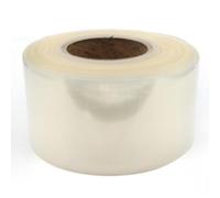Flat PVC Heat Shrink Tubing PVC Heat Shrink Tube Multicolor 17mm-80mm Width x 1 Meter(Clear,Width 80mm x 1meter)