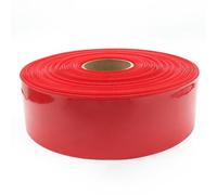 Flat PVC Heat Shrink Tubing PVC Heat Shrink Tube Multicolor 17mm-80mm Width x 1 Meter(Red,Width 31mm x 1meter)