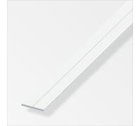 Flat PVC Plastic Strips Trim Finishing Bar White Angles ALFER 1 Metre Lengths