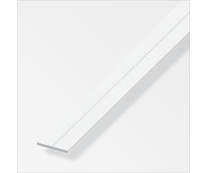 Flat PVC Plastic Strips Trim Finishing Bar White Angles ALFER 1 Metre Lengths