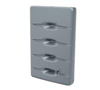 Flat Rainwater Tank 400L - Slim Wall-Mounted Water Storage, Durable & Weather-Resistant, UV & Frost-Proof, Anthracite or Grey, Ideal for Garden & Outdoor Use (Grey)