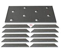 Flat Repair Connecting Joining Plate Galvanised Structural Connectors Heavy Duty Metal Steel Sheet 3.15"x1.57"x0.08" (80 x 40 x 2mm) Pack of 20pcs