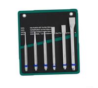 Flat Roll Pin Punch Set 6PCS, Alloy Steel Heavy Duty Punch Tools for Cylindrical Punching, Marking, Scribing, Watch Repair, Machinery Maintenance