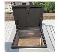 Flat Roof Access Hatch Cellar Stair Exit Cover Weatherproof Galvanized Powder Coated Steel Attic Skylight Warehouse(70x70cm/2.3x2.3ft)