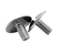 Flat Round Head Bolt M2-M6 Stainless Steel Slotted Extra Large Flat Head Screw 10Pcs, 10pcs, M6X25