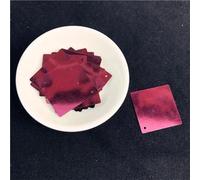 Flat Round Sequins, Sequins 100pcs Multicolor 30mm Square Flat Loose with 1 Hole for Sewing Crafts(Wine Red)