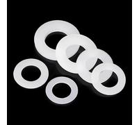 Flat Rubber Gaskets， Clear Plastic Washers, M3 M4 M6 M8 Nylon Gasket, Thickness 1 .5 2mm Flat,20pcs(M4X15X1.0)