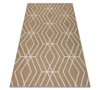 Flat Rug RUGSX Beige 140cm x 200cm