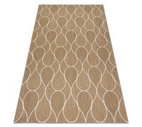 Flat Rug RUGSX Beige 160cm x 230cm