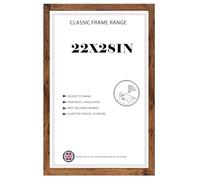 Flat Rustic Poster Frame 28x22'' Lightweight Vertical & Horizontal Shatter-Proof Acrylic HD Clear Front Wall Hanging Picture Frame