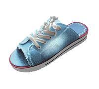 Flat Sandals For Women Open Toe Canvas Slippers Classic Casual Sandals Fish Mouth Lace Up Sandal Comfort Fit Walking Shoes Anti Slip Outdoor Shoe Lightweight Slip On Shoes Orthopedic Sandaletten