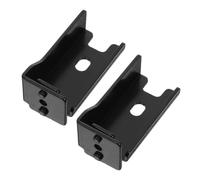 Flat Screen TV Iron Stand with Preinstalled Holes and Non-slip Feet | Extra-thick Metal Build with Reinforced Structure, Minimalist Silhouette, for Tile Floors and Reception Areas