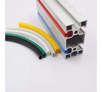 Flat Seal, 20/30/40/50 Series 6mm/8mm/10mm Flat Seal for 2020 Aluminum Profile Soft Slot Cover/Panel Holder C-Beam Machine(The Product Does Not Contain Aluminum Profiles, Only Sealing Soft Strips) 10M