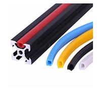 Flat Seal, 2Meter 6mm 2020 Aluminum Profile Slot Cover/Panel Holder Black/Orange/Blue for CNC CR-10 Machine DIY Parts 1PC(Blue)(Black)