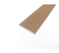 Flat Self-Adhesive Vinyl Door Bar | Cover Trim - 900mm | 37mm Wide Transition Strip | Easy Install Threshold Trim for LVT, Vinyl, Laminate, Wood & Tile Flooring | Durable Finish (Dark Oak)