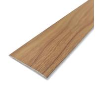 Flat Self-Adhesive Vinyl Door Bar | Cover Trim - 900mm | 37mm Wide Transition Strip | Easy Install Threshold Trim for LVT, Vinyl, Laminate, Wood & Tile Flooring | Durable Finish (Enhanced Oak)