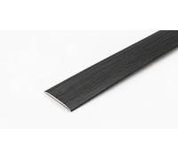 Flat Self-Adhesive Vinyl Door Bar | Cover Trim - 900mm | 37mm Wide Transition Strip | Easy Install Threshold Trim for LVT, Vinyl, Laminate, Wood & Tile Flooring | Durable Finish (Black Grain)