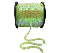 Flat Sequins Strip Trim, Sequin Trim 5 Yards 6mm Round Flat Sequins Ribbon Multicolor Craft Sewing Accessory(12)