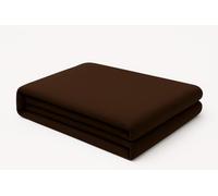 Flat Sheet Bed Linen Soft Easy Care PolyCotton Blend Plain Dyed Flat Bed Sheet (Single, Chocolate)