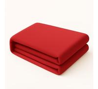 Flat Sheet Bed Linen Soft Easy Care PolyCotton Blend Plain Dyed Flat Bed Sheet (Single, Red)