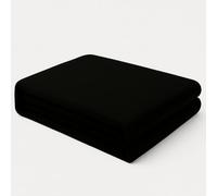 Flat Sheet Bed Linen Soft Easy Care PolyCotton Blend Plain Dyed Flat Bed Sheet (Super King, Black)