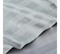 Flat Sheet Only 2 Pack,Full Size 400 Thread Count 100% Egyptian Cotton Flat Sheet - Wrinkle, Fade, Stain Resistant (Stripe-Grey Full,2Pack)