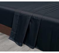 Flat Sheet Only 2 Pack,TwinXL Size 400 Thread Count 100% Egyptian Cotton Flat Sheet - Wrinkle, Fade, Stain Resistant (Black,TwinXL,2Pack)