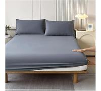 Flat Sheet Premium Long-staple Cotton Satin Top Ultra-Soft Hotel Luxury Bed Full Queen(D,Small double- 120x200cm)
