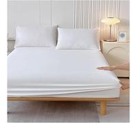 Flat Sheet Premium Long-staple Cotton Satin Top Ultra-Soft Hotel Luxury Bed Full Queen(G,Small double- 120x200cm)