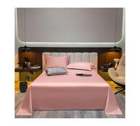 Flat Sheet Twin/Single Full Queen King Soft Luxury 100S Long Staple Cotton Satin Flat Sheet Breathable Hotel Bed Top Sheet,1 Piece(Pink,160x230cm)