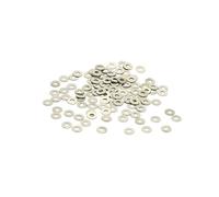 Flat Shim Washer 100pcs Precision Flat Gaskets, Stainless Steel Micro Ultra Small Industrial Metal Fastener Washers(1.6x2.2x0.2mm)