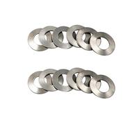 Flat Shim Washer Spring Spacer Washers OD16mm*ID8.2mm, Ultra Thin Adjusting Shim Smooth Metal Flat Ring Washers 12pcs(16x8.2x0.3 MM)
